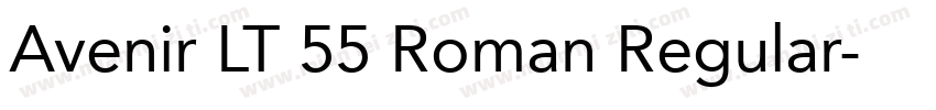 Avenir LT 55 Roman Regular字体转换